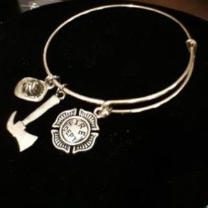 Fireman themed Bangle Bracelet Unmarked